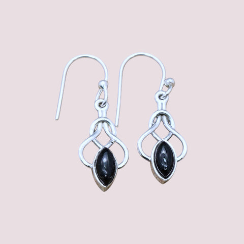 925 Sterling Silver Celtic Knot Drop Earrings