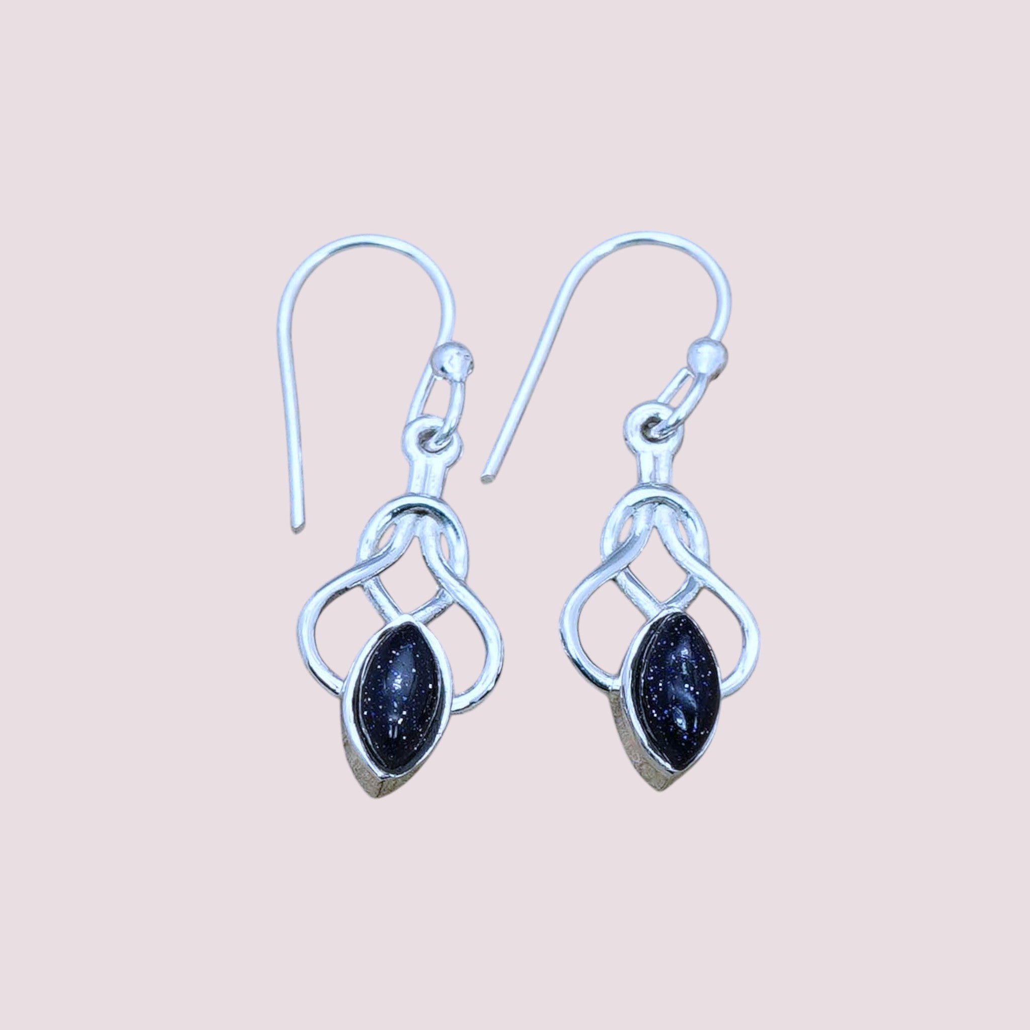 925 Sterling Silver Celtic Knot Drop Earrings