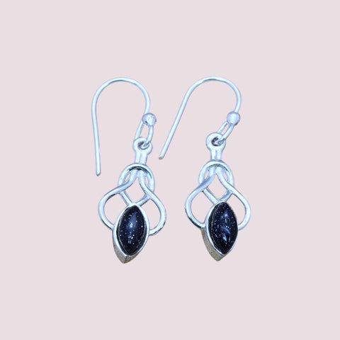 925 Sterling Silver Celtic Knot Drop Earrings