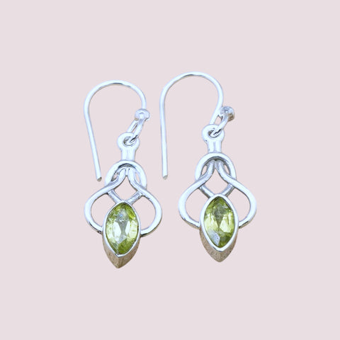 925 Sterling Silver Celtic Knot Drop Earrings
