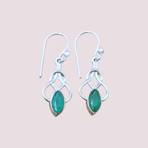 925 Sterling Silver Celtic Knot Drop Earrings
