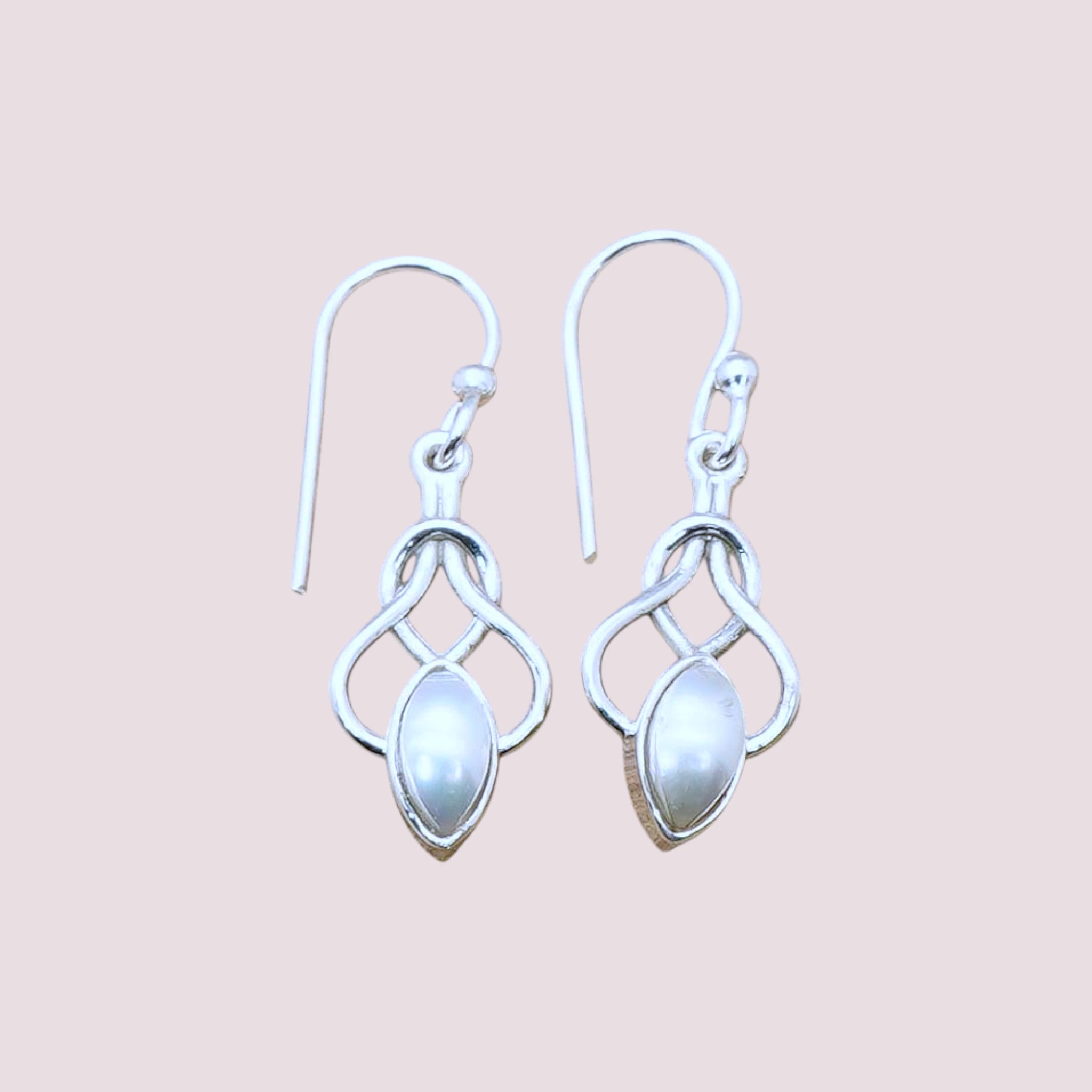 925 Sterling Silver Celtic Knot Drop Earrings