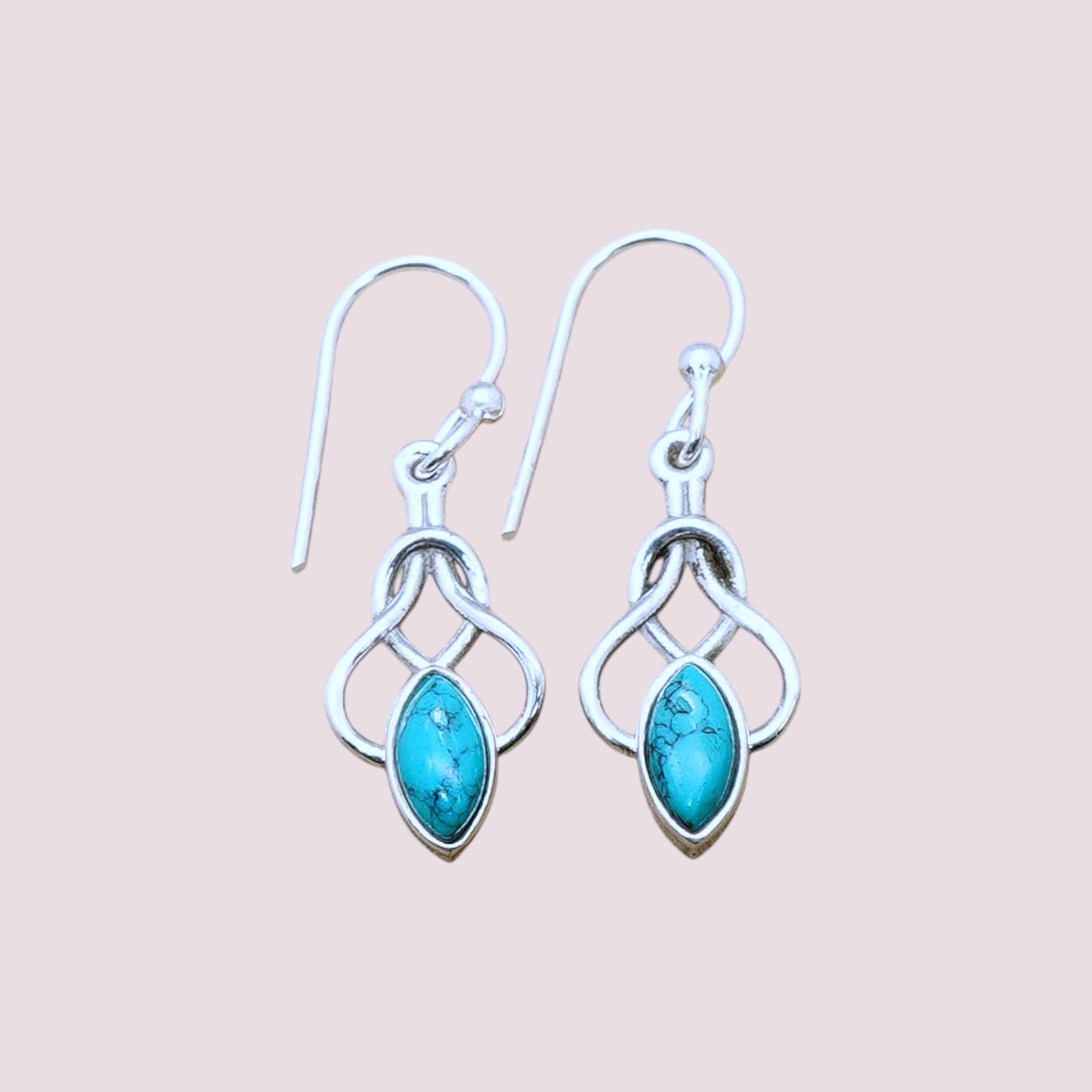 925 Sterling Silver Celtic Knot Drop Earrings