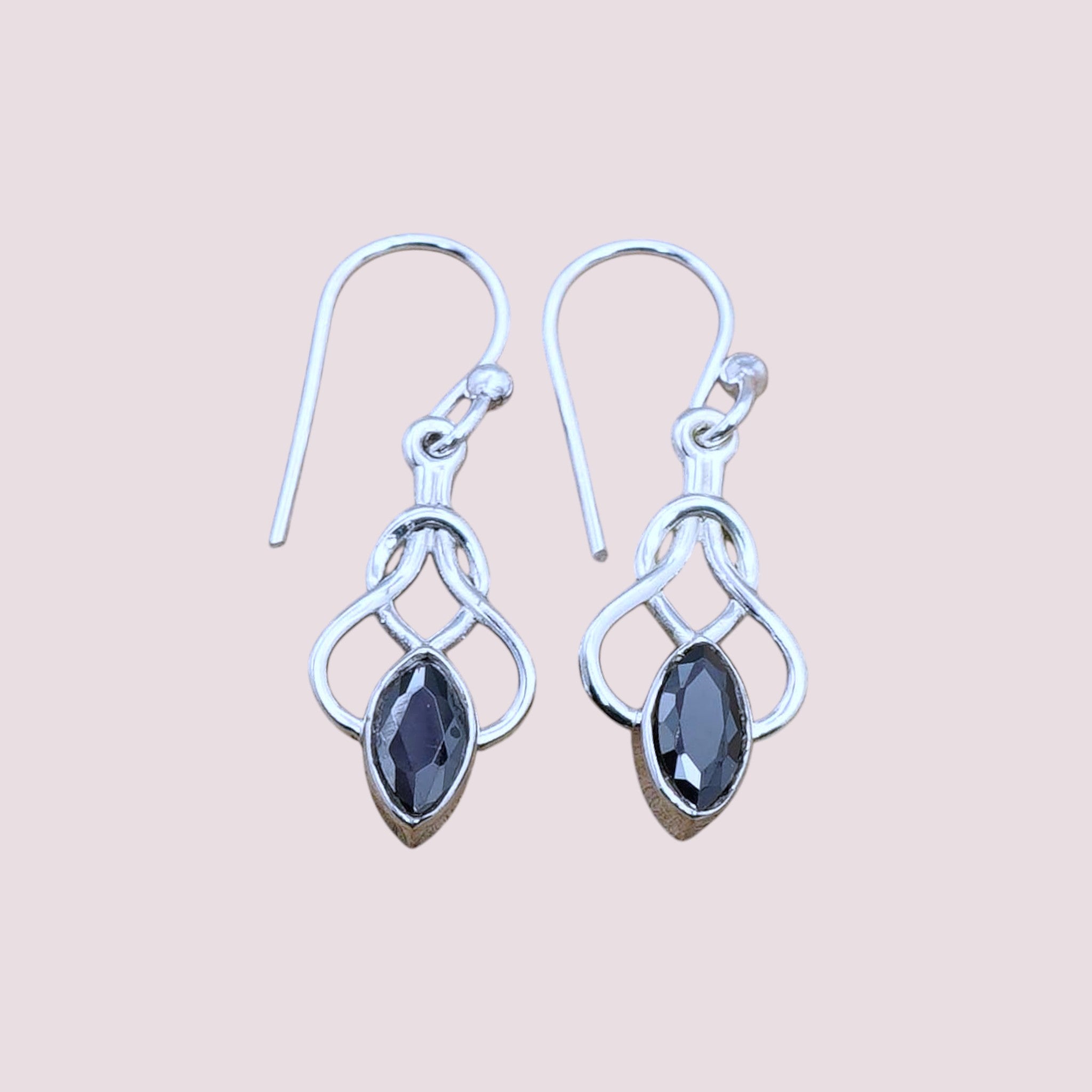 925 Sterling Silver Celtic Knot Drop Earrings