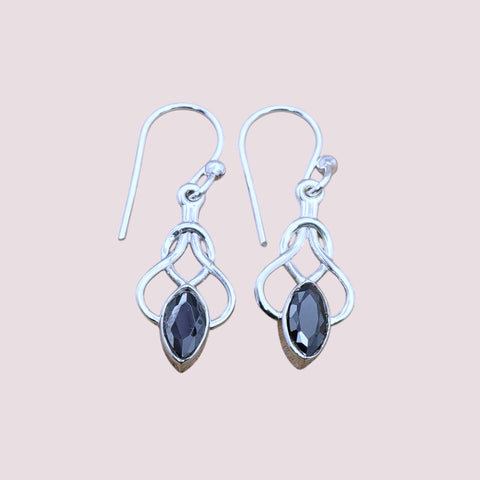 925 Sterling Silver Celtic Knot Drop Earrings