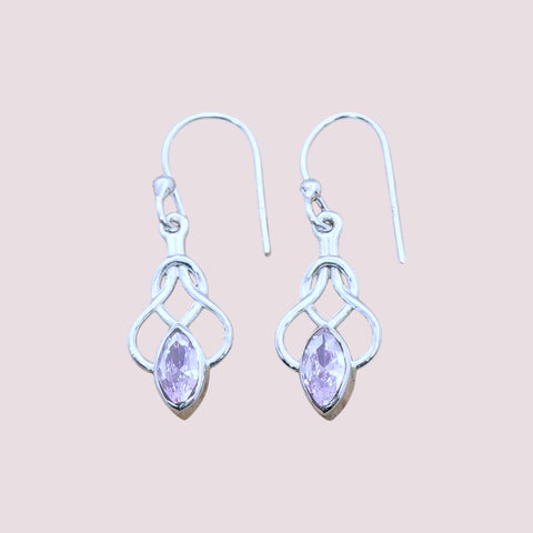 925 Sterling Silver Celtic Knot Drop Earrings