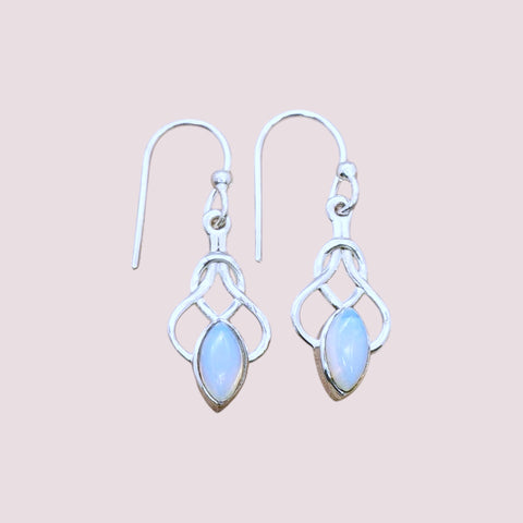 925 Sterling Silver Celtic Knot Drop Earrings
