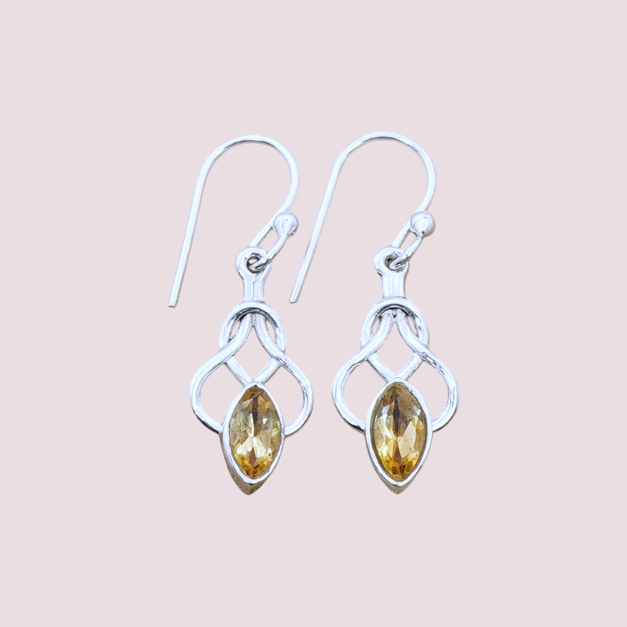 925 Sterling Silver Celtic Knot Drop Earrings