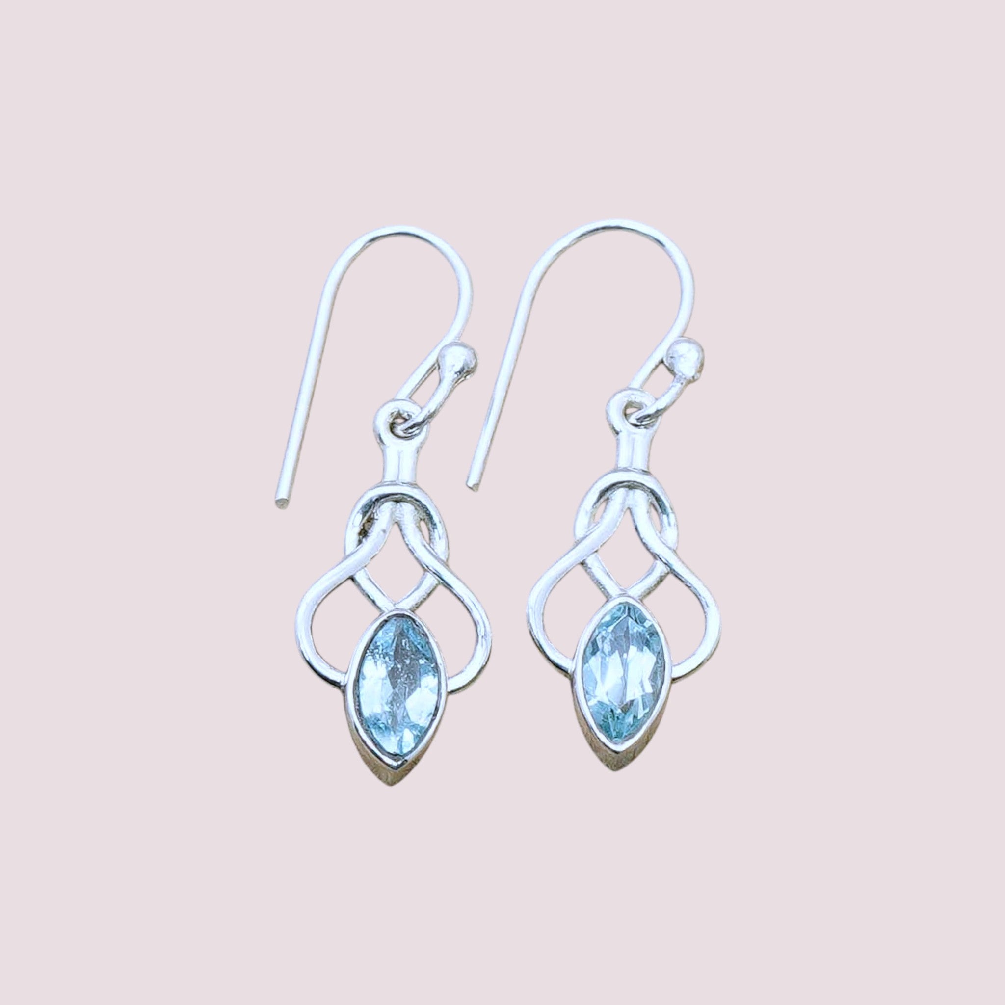 925 Sterling Silver Celtic Knot Drop Earrings