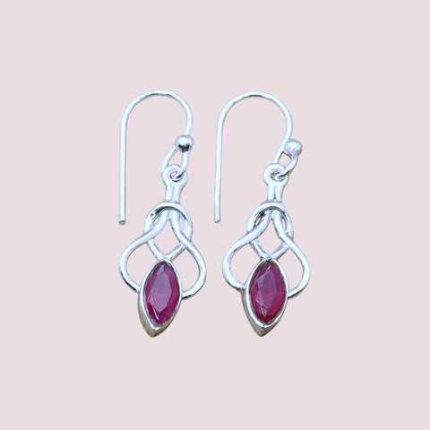 925 Sterling Silver Celtic Knot Drop Earrings