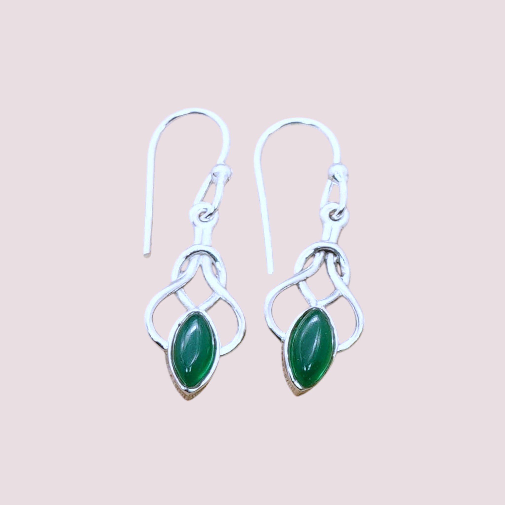 925 Sterling Silver Celtic Knot Drop Earrings