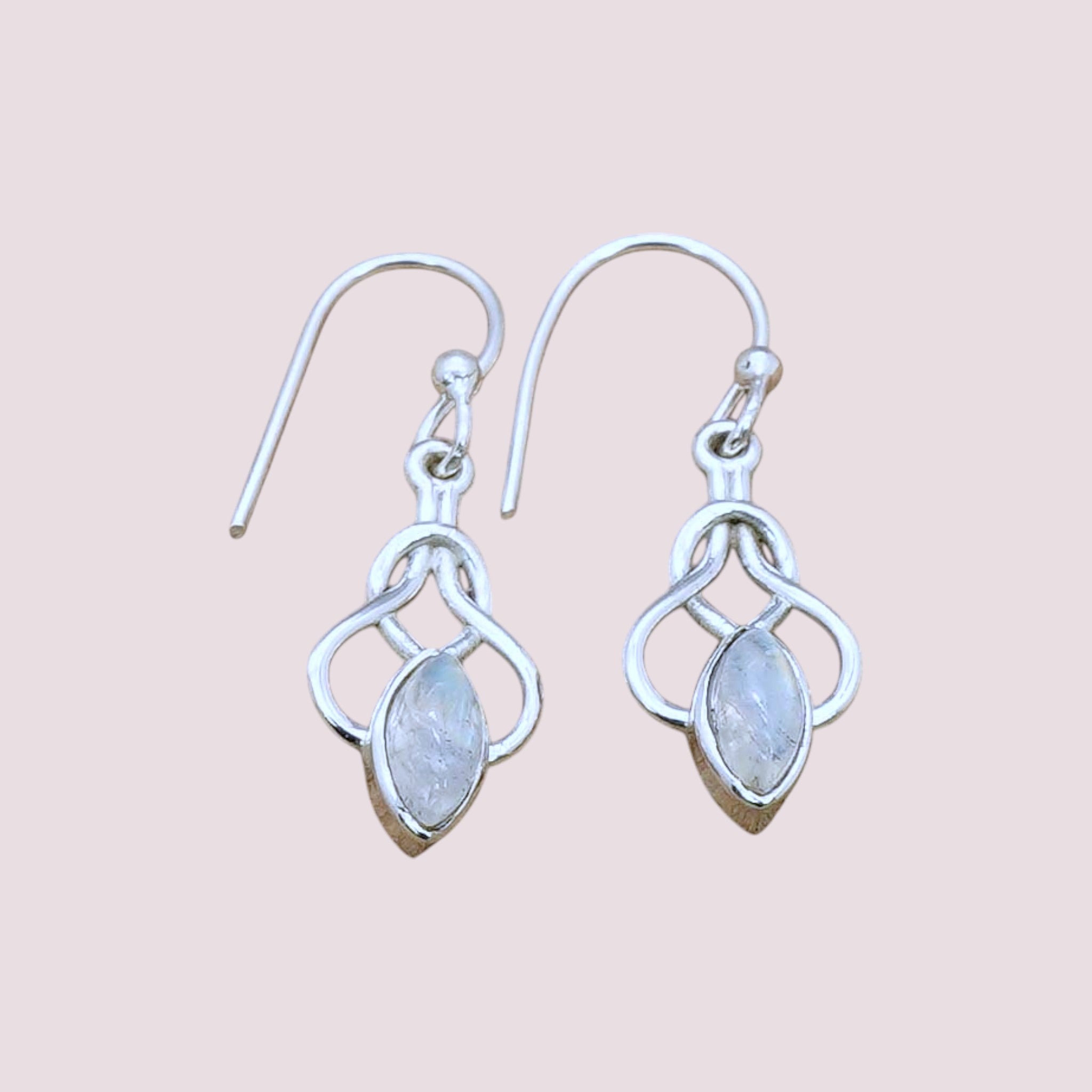 925 Sterling Silver Celtic Knot Drop Earrings