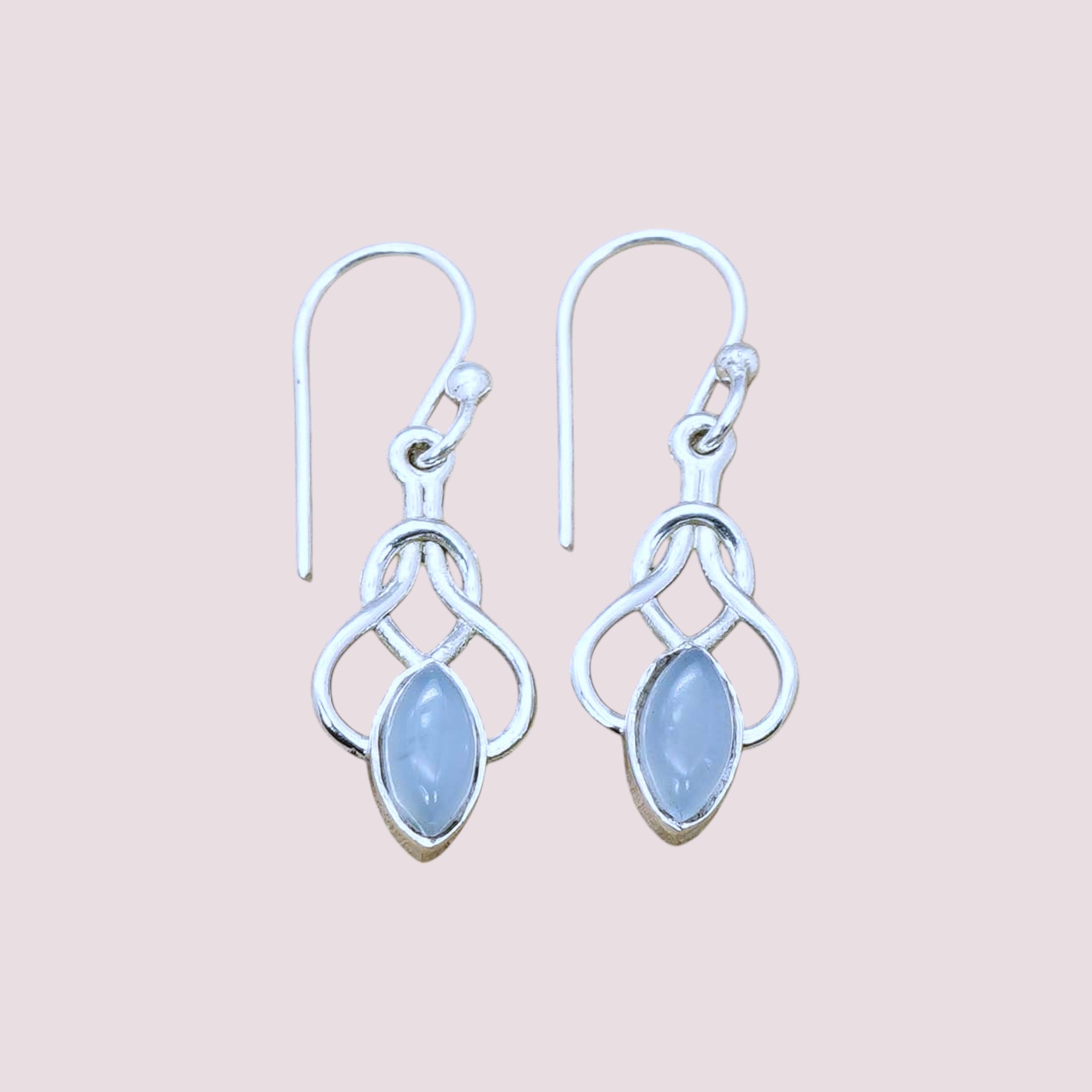 925 Sterling Silver Celtic Knot Drop Earrings