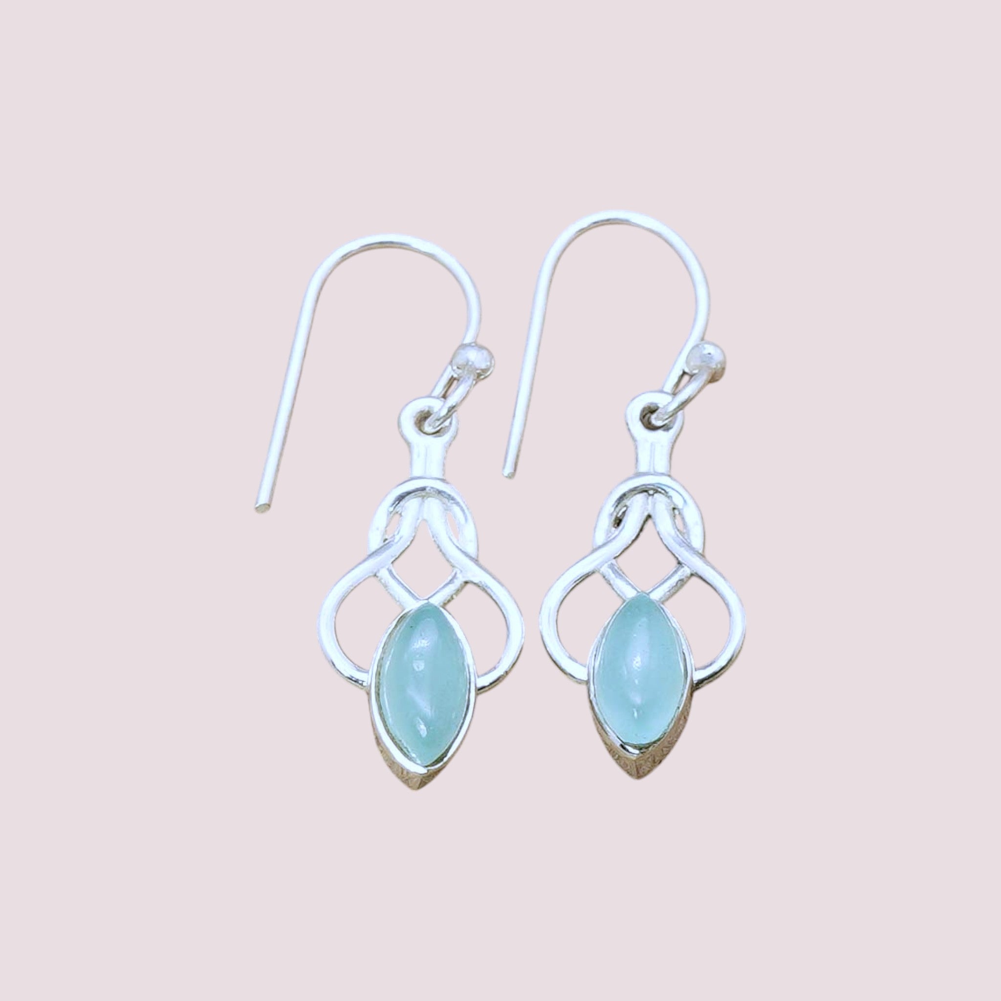925 Sterling Silver Celtic Knot Drop Earrings