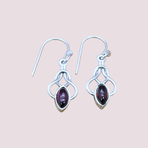 925 Sterling Silver Celtic Knot Drop Earrings