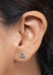 925 Sterling Silver Plain Triangle Stud Earring