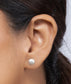 925 Sterling Silver Plain Round Stud Earring