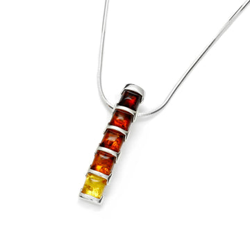 Multi Baltic Amber 925 Sterling Silver Natural Gemstone Pendant