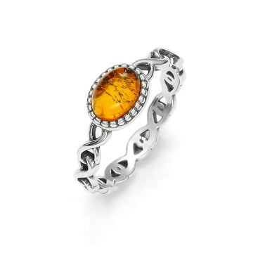 Baltic Amber 925 Sterling Silver Ring