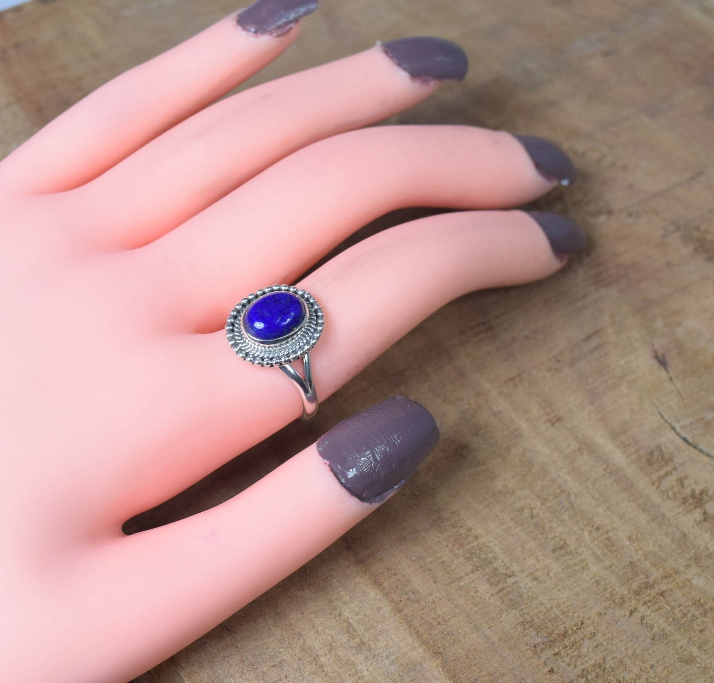 Blue Lapis Lazuli 925 Sterling Silver Ring