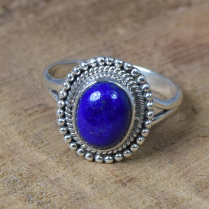 Blue Lapis Lazuli 925 Sterling Silver Ring