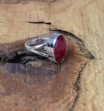 Red Ruby 925 Sterling Silver Ring