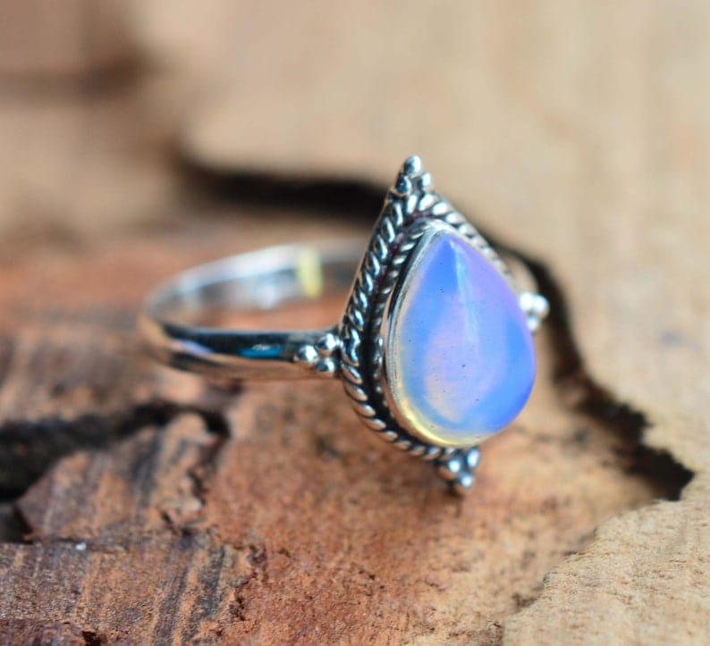 Kismet Milky Opalite 925 Sterling Silver Ring