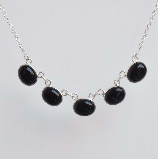 Black Onyx 925 Sterling Silver Necklace