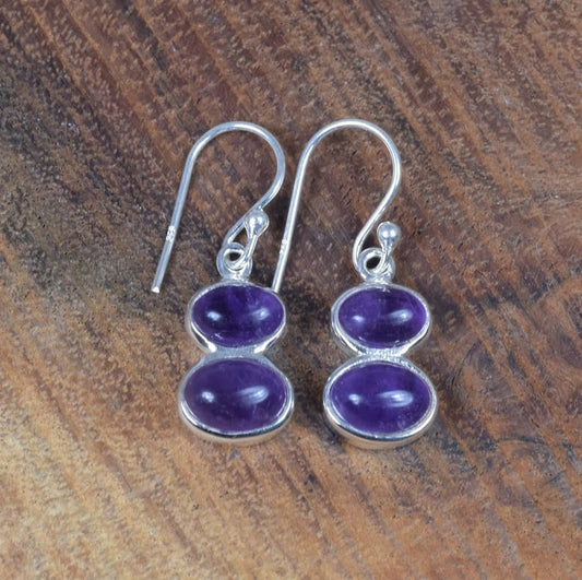 Purple Amethyst 925 Sterling Silver Earring