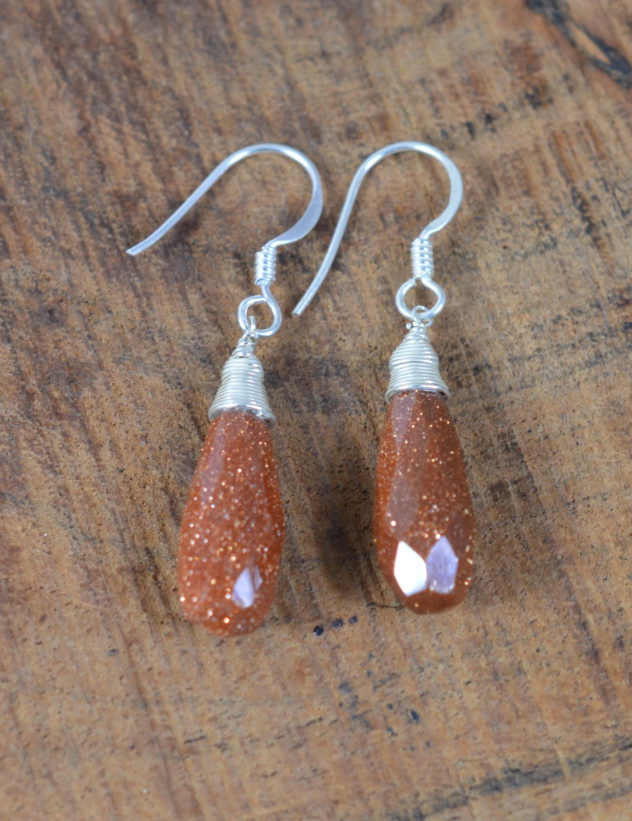 Red Sunstone 925 Sterling Silver Earring