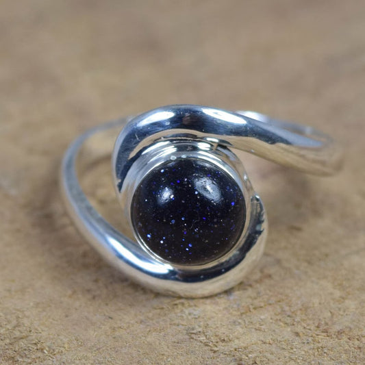 Blue Sunstone 925 Sterling Silver Ring