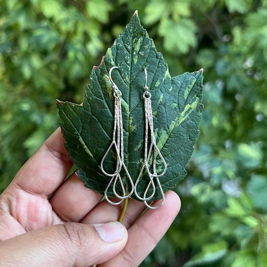 Silver Long Earring 925 Sterling Silver Earring