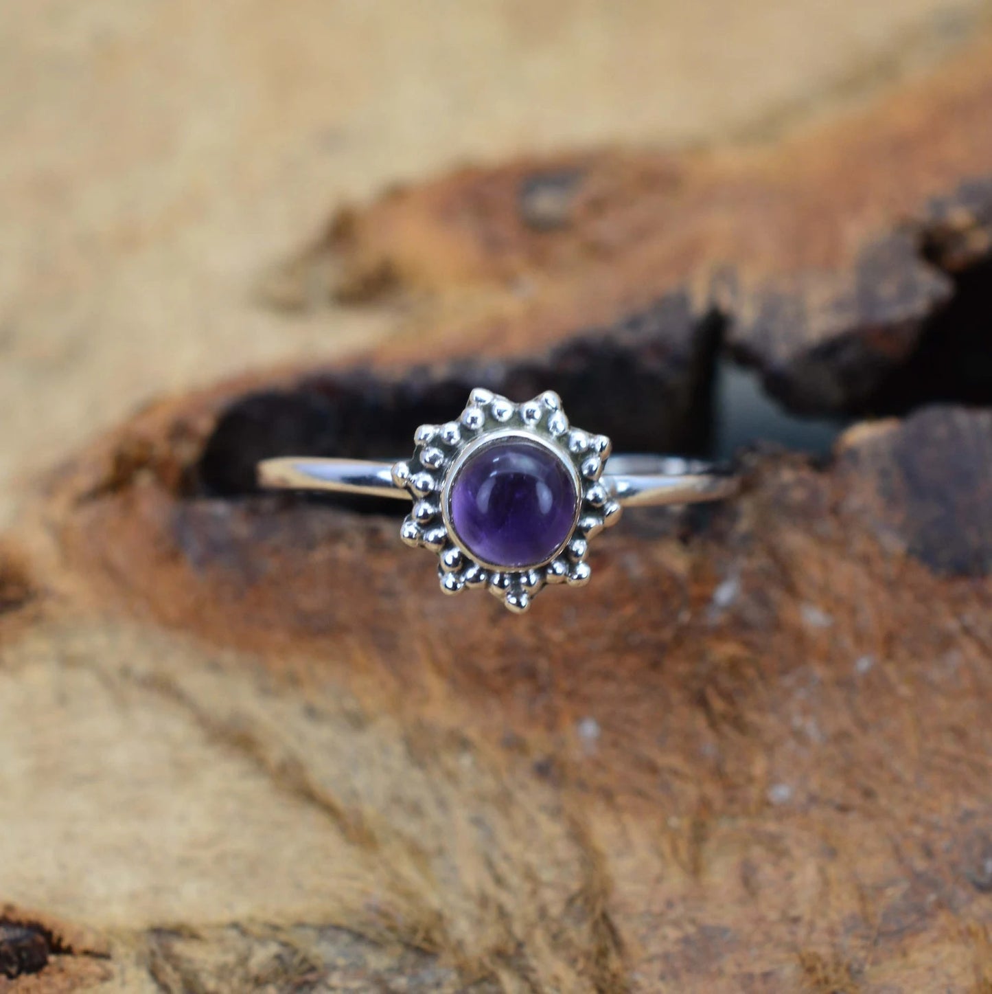 Purple Amethyst 925 Sterling Silver Ring