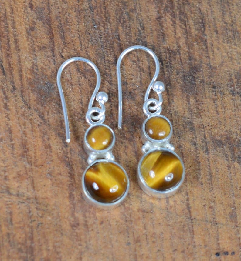 Tiger Eye 925 Sterling Silver Earring