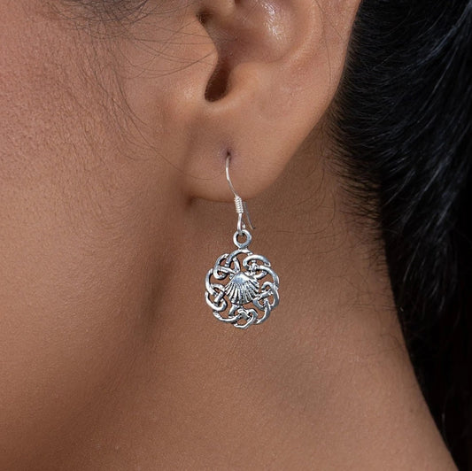 Silver Stylish Flower Dangle 925 Sterling Silver Earring