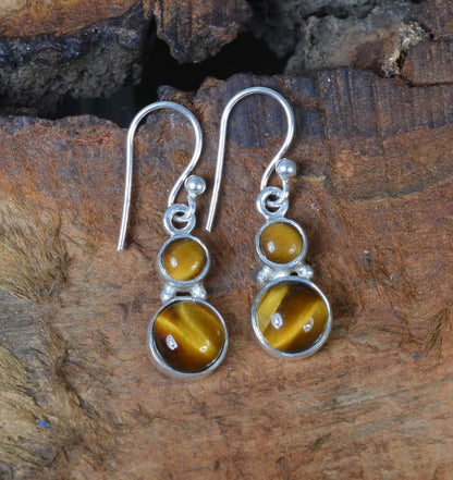 Tiger Eye 925 Sterling Silver Earring