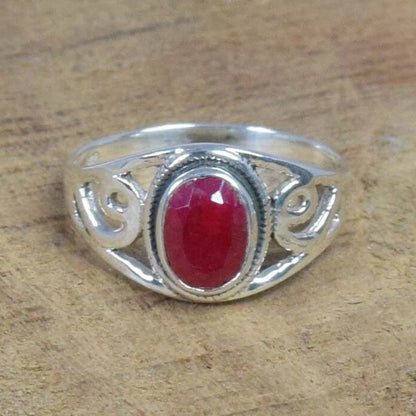 Red Ruby 925 Sterling Silver Ring