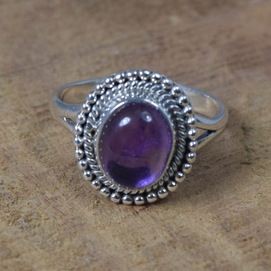 Purple Amethyst 925 Sterling Silver Ring