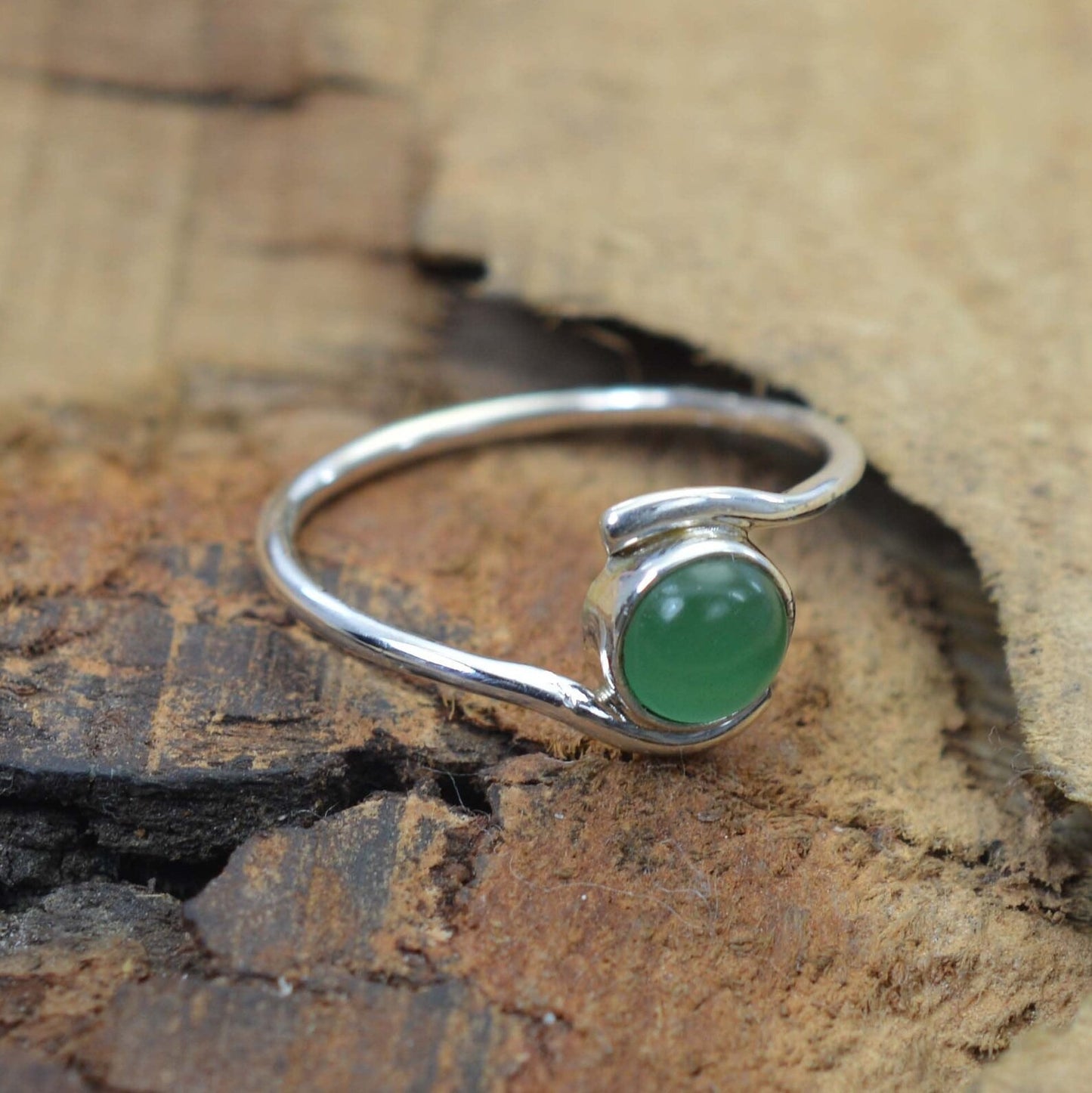 Green Onyx 925 Sterling Silver Ring