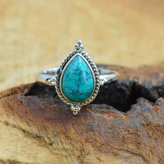 Kismet Blue Turquoise 925 Sterling Silver Ring