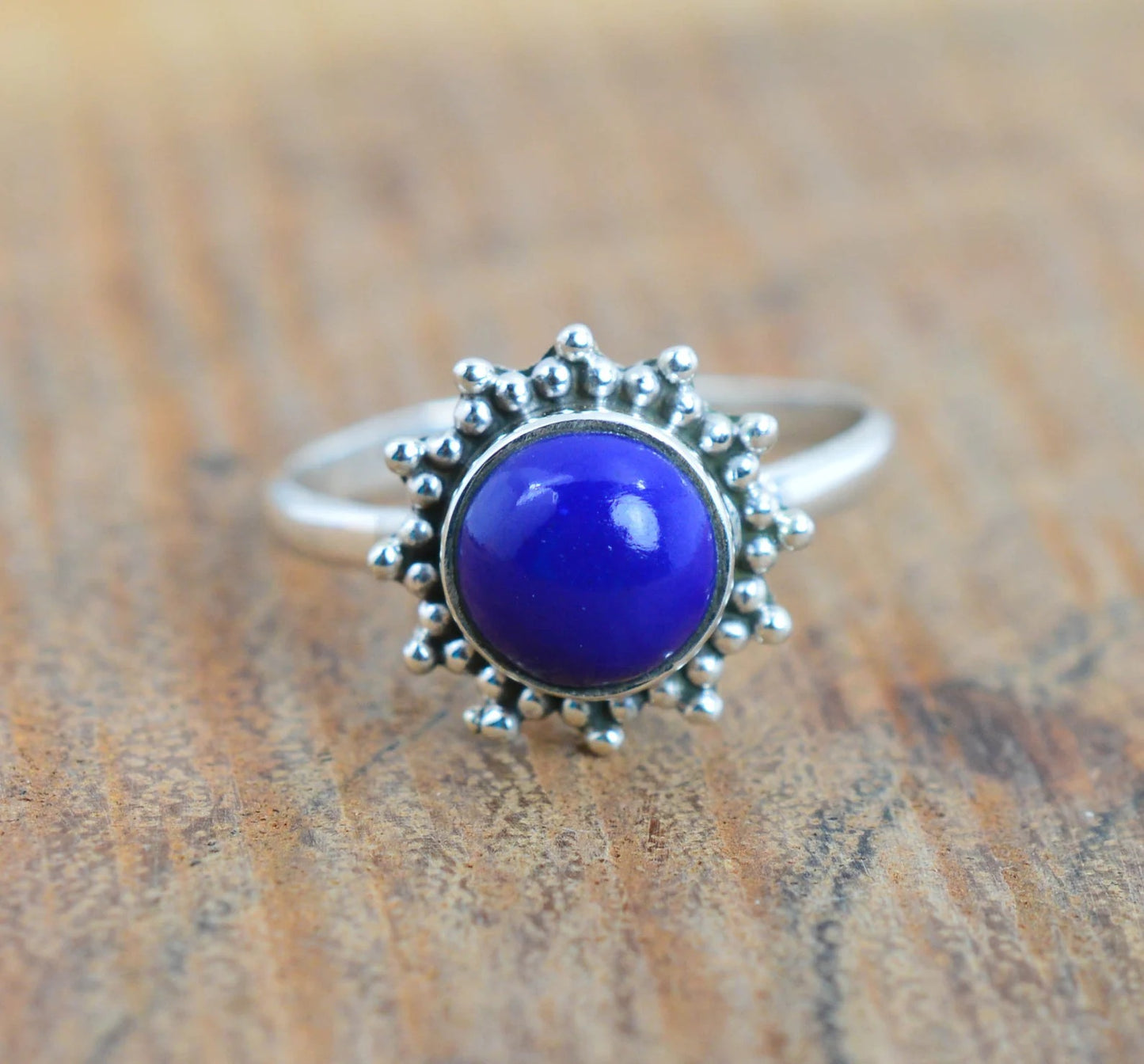 Blue Lapis Lazuli 925 Sterling Silver Ring