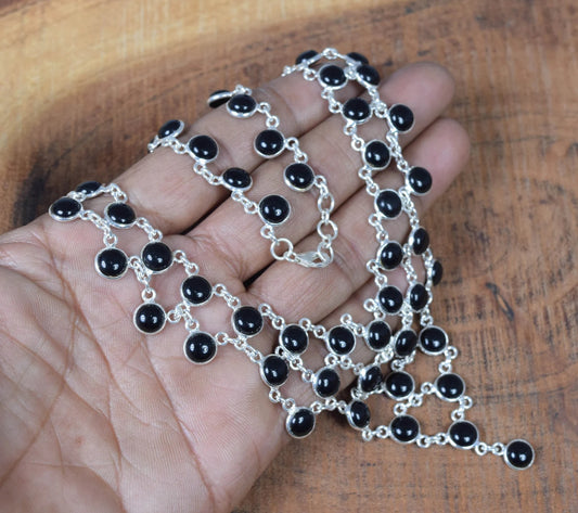 Black Onyx 925 Sterling Silver Necklace