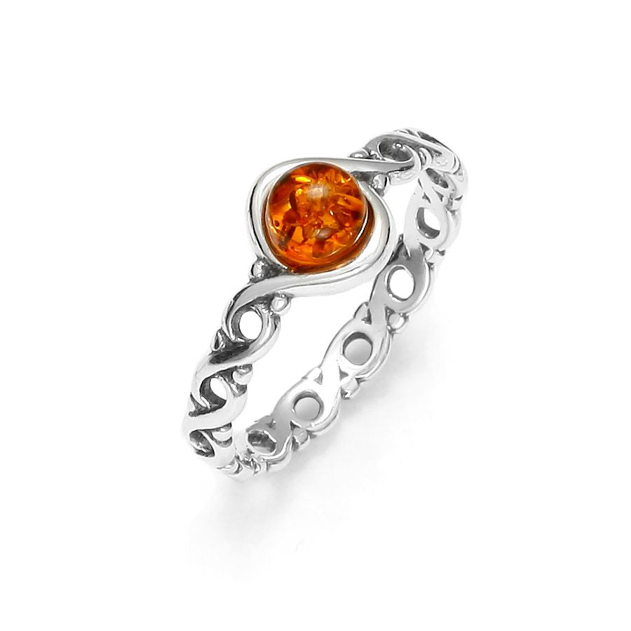 Baltic Amber 925 Sterling Silver Ring