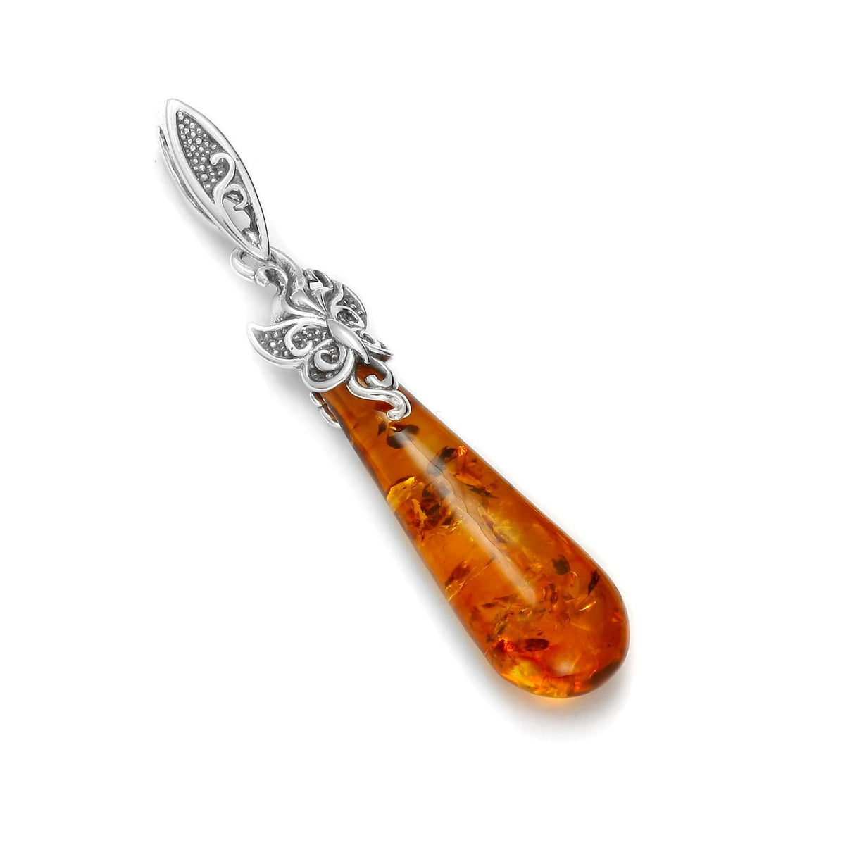 Baltic Amber 925 Sterling Silver Natural Gemstone Pendant