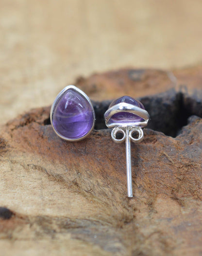 Amethyst 925 Sterling Silver Stud