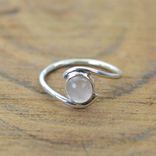 Rose Quartz 925 Sterling Silver Ring