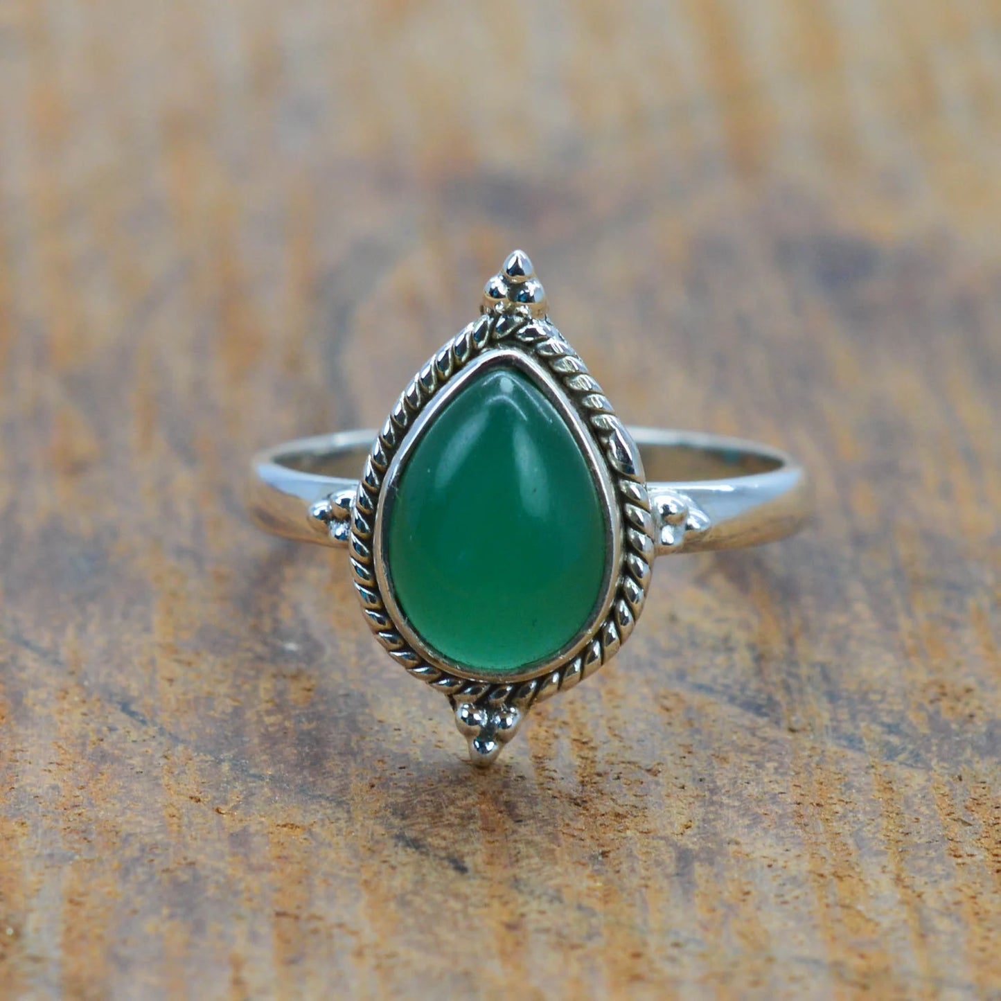 Kismet Green Onyx 925 Sterling Silver Ring