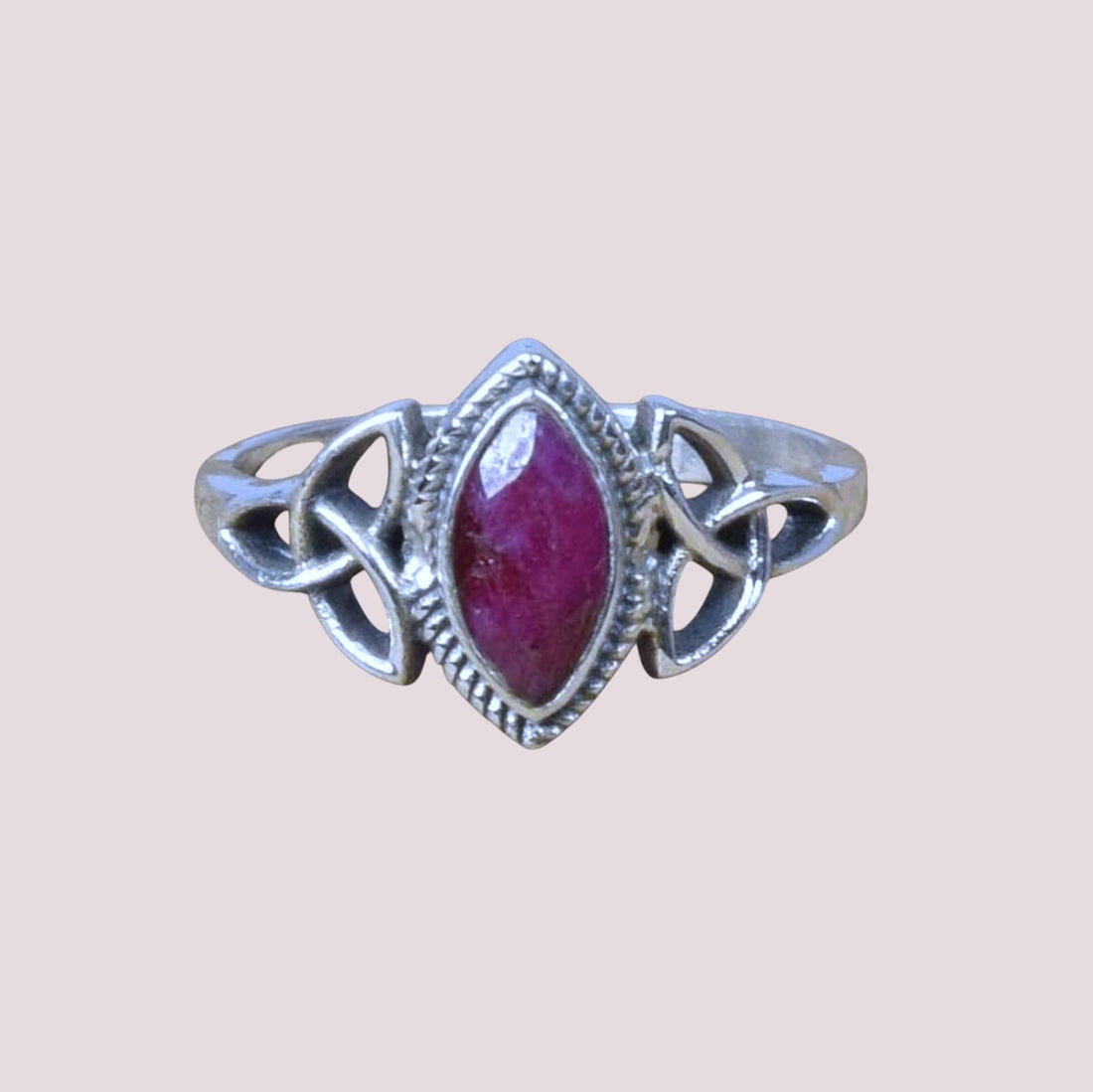 925 Sterling Silver Marquis Faceted Natural Gemstone Ring