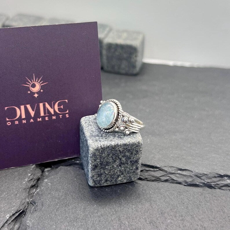 Aquamarine 925 Sterling Silver Ring