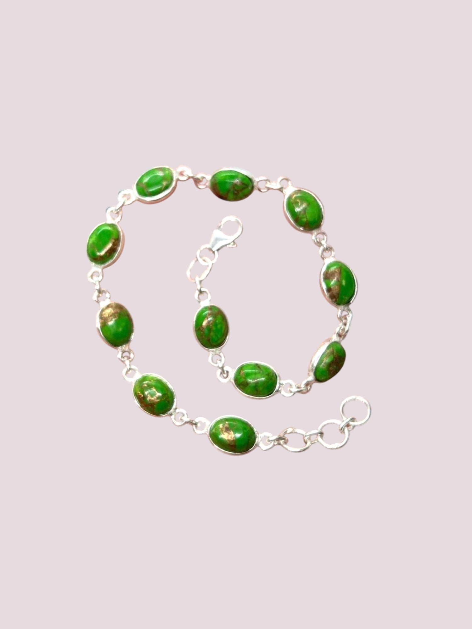 925 Sterling Silver Natural Gemstone Minimalist Bracelet